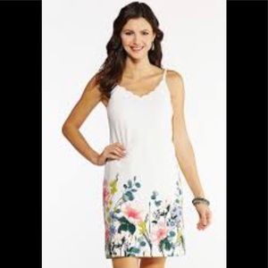 Cato’s white and floral mini dress